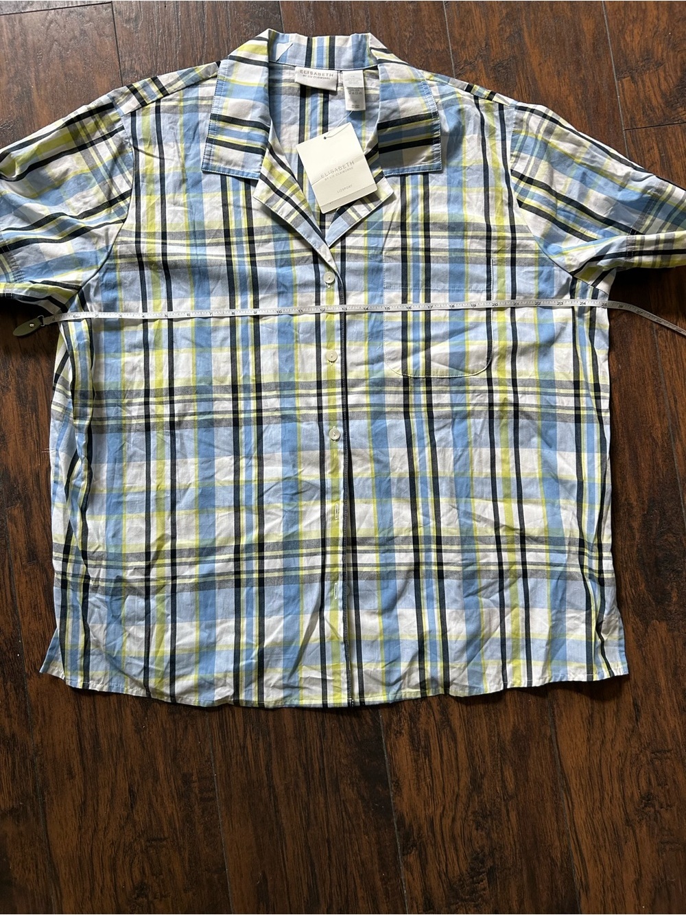 Elizabeth by Liz Claiborne, Women Plaid Shirt - Picture 11 of 13